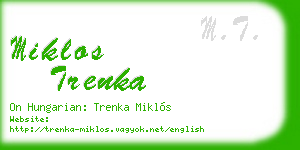 miklos trenka business card