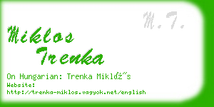 miklos trenka business card